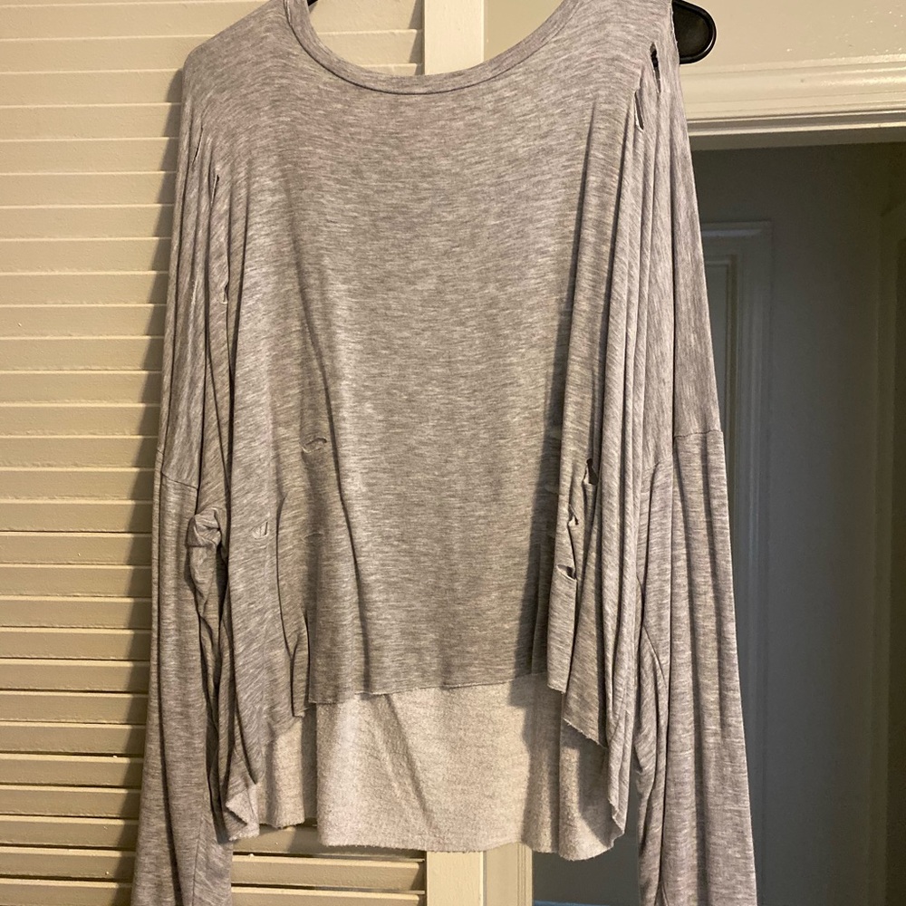 Distressed Long Sleeved Tee